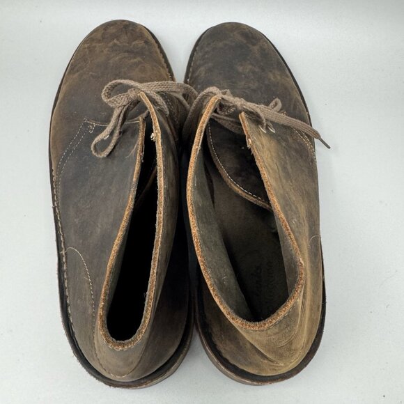 CLARKS Bushacre 2 Dark Brown Leather Desert Chukka Boots Men\'s Size 13 WIDE main image 8